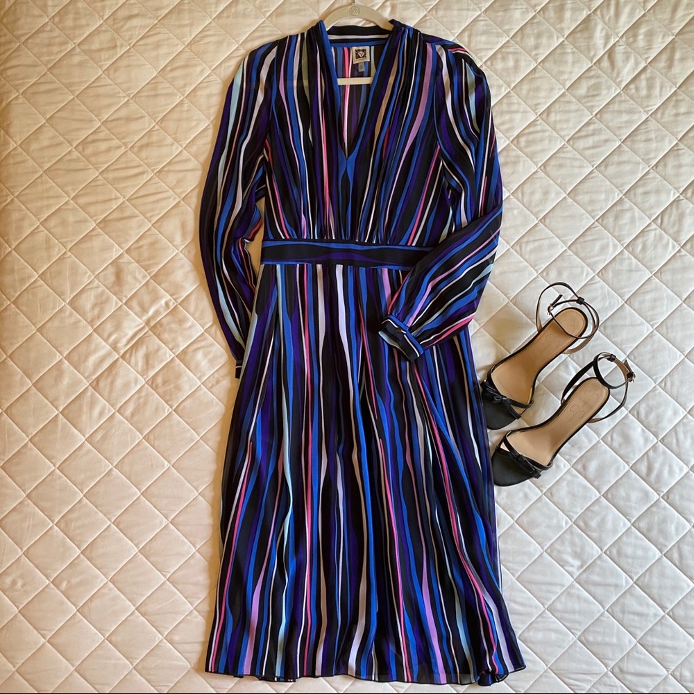 NWOT Anne Klein Midi Striped Dress